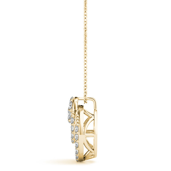 57886-Yellow-1 Fashion Diamond Pendant, in Yellow Gold - 32505