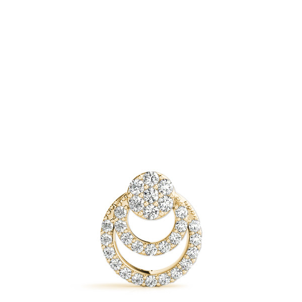 57886-Yellow-2 Fashion Diamond Pendant, in Yellow Gold - 32505