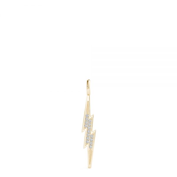 Diamond Thunderbolt Pendant, in Yellow Gold - 32544