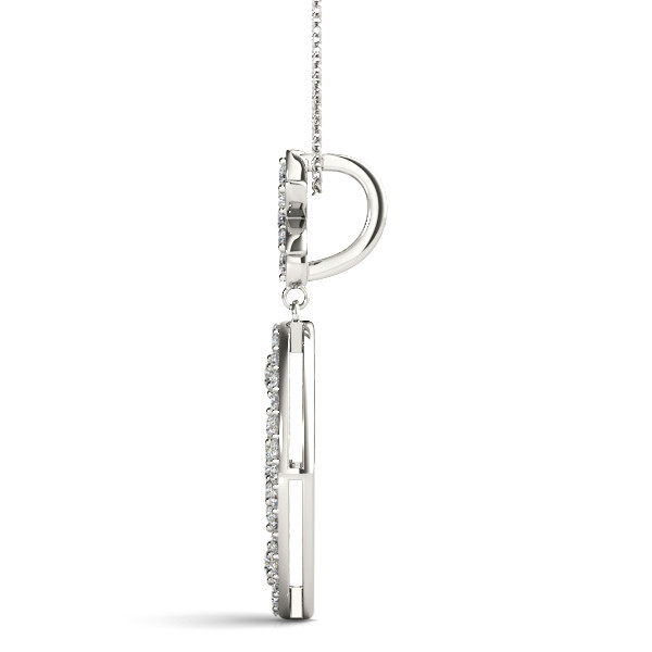 57922-White-1 Fashion Diamond Pendant, in White Gold - 32503