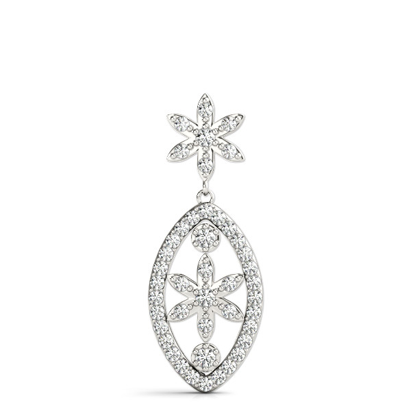 57922-White-2 Fashion Diamond Pendant, in White Gold - 32503