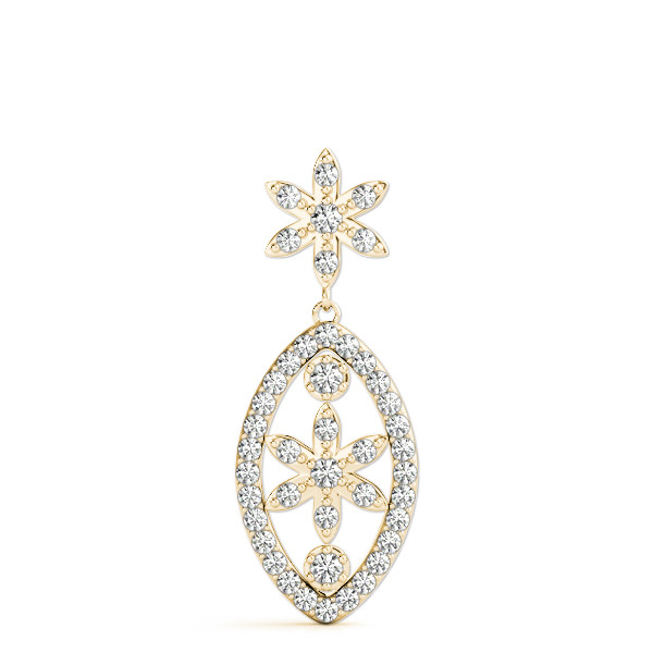 57922-Yellow-2 Fashion Diamond Pendant, in Yellow Gold - 32503