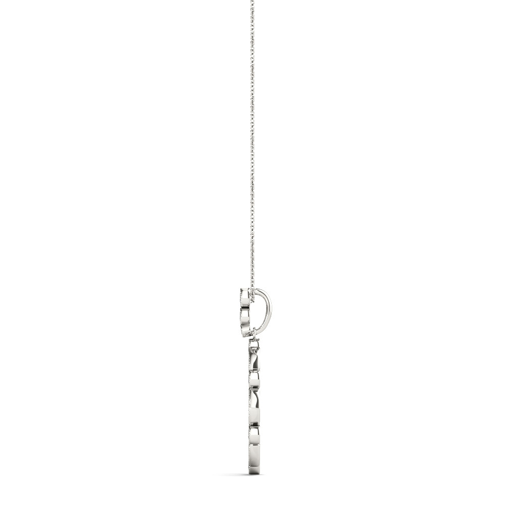 57935-White-1 Fashion Diamond Pendant, in Platinum - 32555