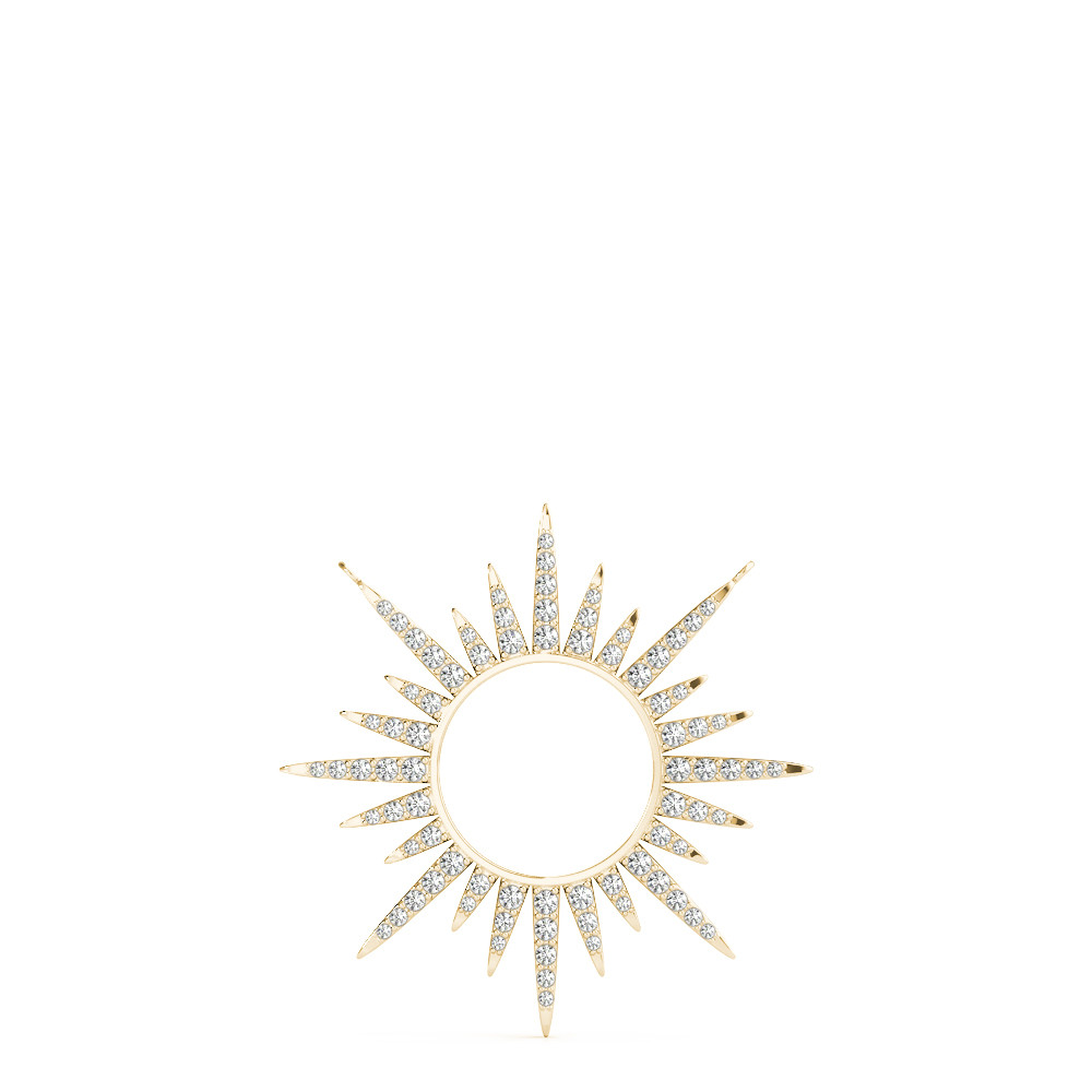 57936-Yellow-2 Fashion Diamond Pendant, in Yellow Gold - 32557