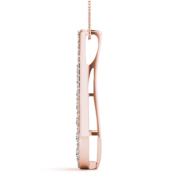 57937-Pink-1 Fashion Diamond Pendant, in Rose Gold - 32500