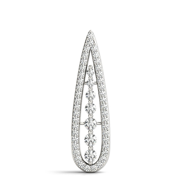 57937-White-2 Fashion Diamond Pendant, in Platinum - 32500