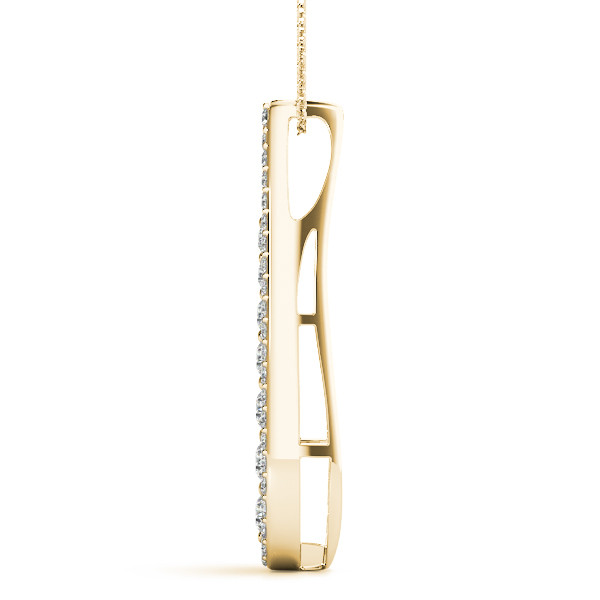 57937-Yellow-1 Fashion Diamond Pendant, in Yellow Gold - 32500