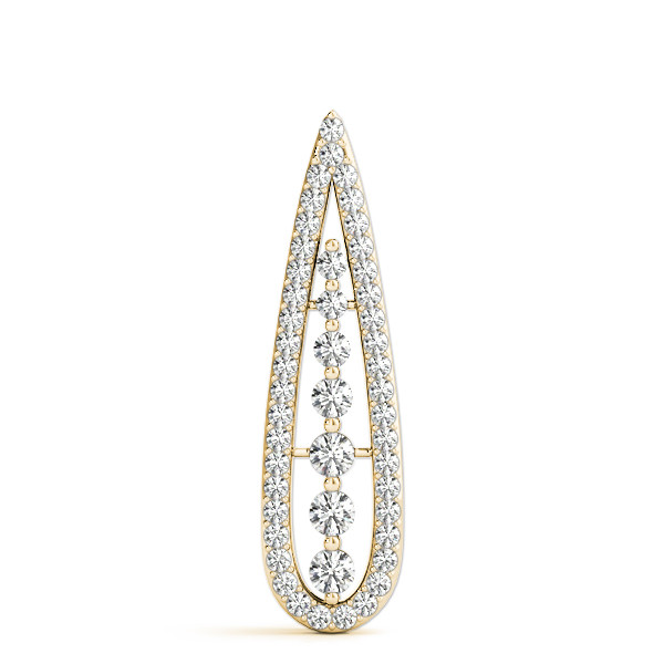57937-Yellow-2 Fashion Diamond Pendant, in Yellow Gold - 32500