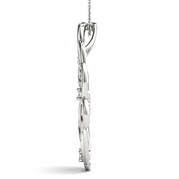 57942-White-1 Fashion Diamond Pendant, in Sterling Silver - 32507