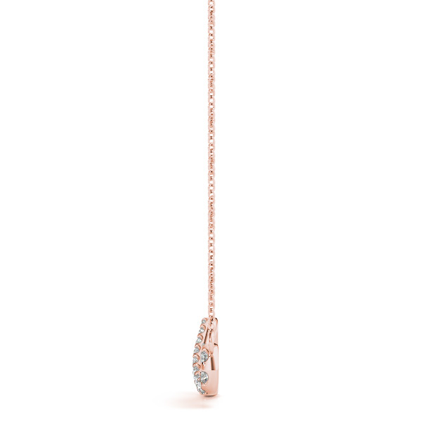 57943-Pink-1 Fashion Diamond Pendant, in Rose Gold - 32535