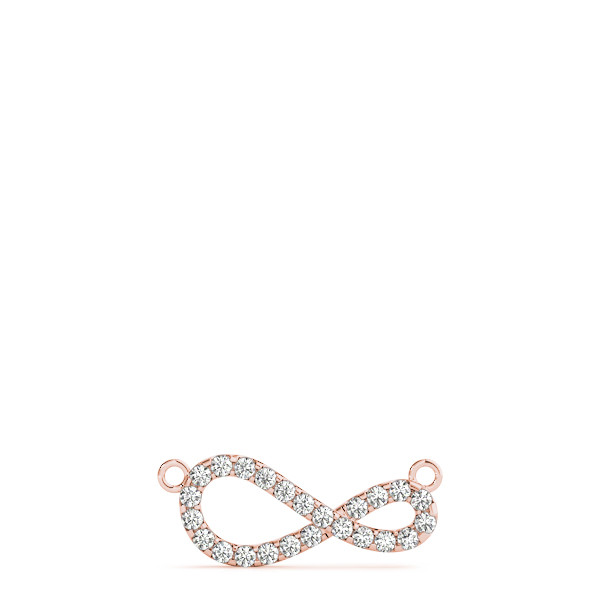 57943-Pink-2 Fashion Diamond Pendant, in Rose Gold - 32535