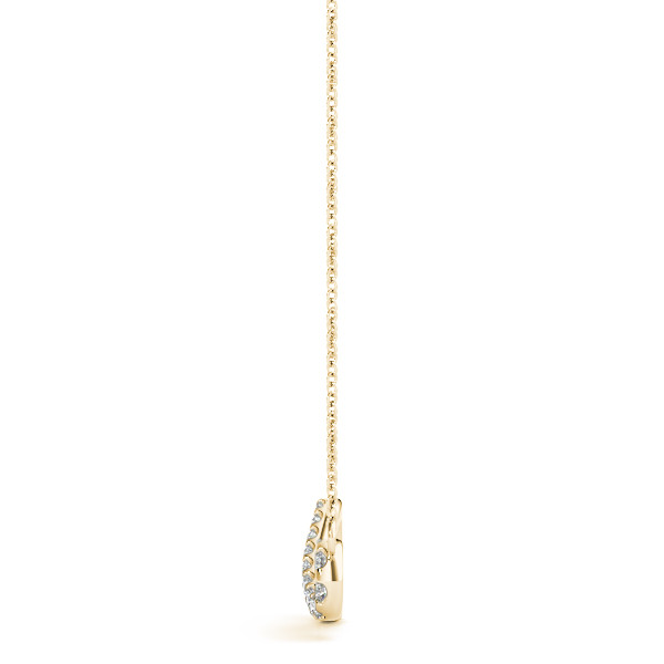 57943-Yellow-1 Fashion Diamond Pendant, in Yellow Gold - 32535
