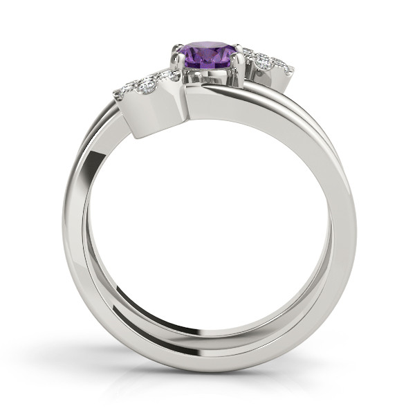 58507-White-1 Color Fashion Ring, Oval Shape, in Platinum - 84855