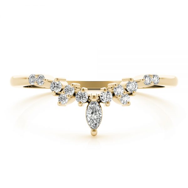 Fashion Wedding Ring, Marquise Shape, in Yellow Gold - 85187