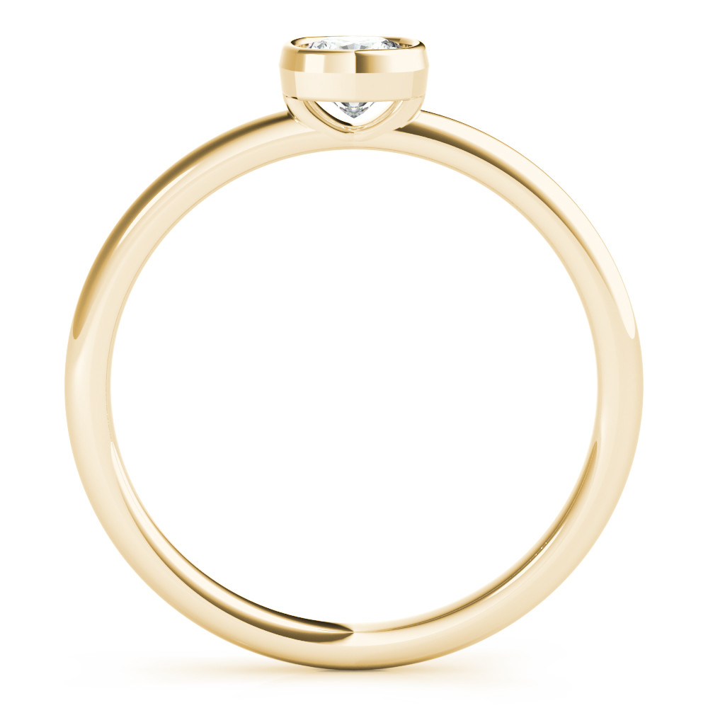 59079-Yellow-1 Solitaire Fashion Ring, Cushion Shape, in Yellow Gold - 85207