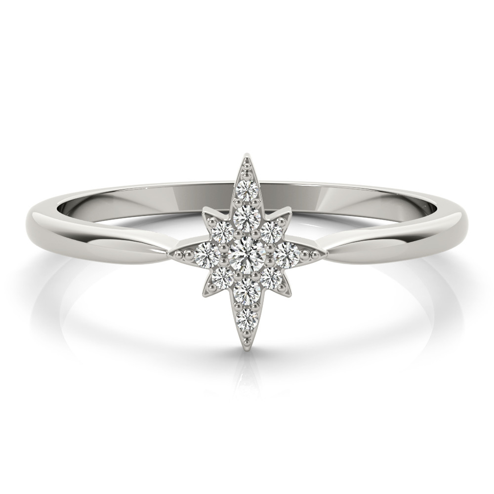 59093-White-2 Diamond Fashion Ring, Round Shape, in Platinum - 85177