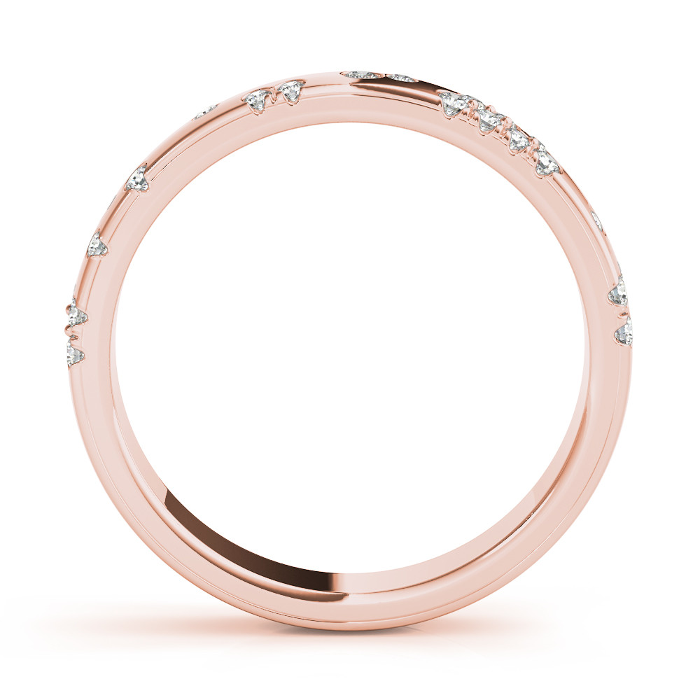 59411-Pink-1 Diamond Fashion Band, in Rose Gold - 85244