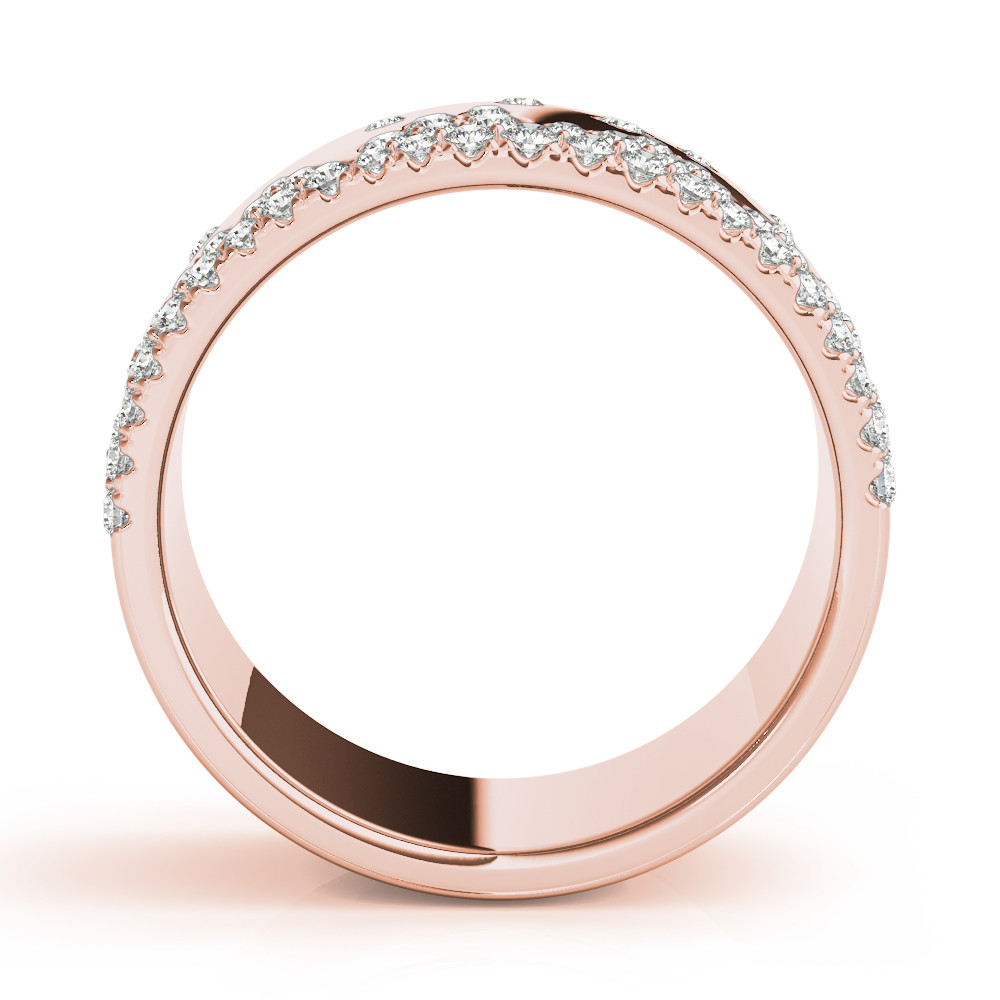 59413-Pink-1 Diamond Fashion Band, in Rose Gold - 85246