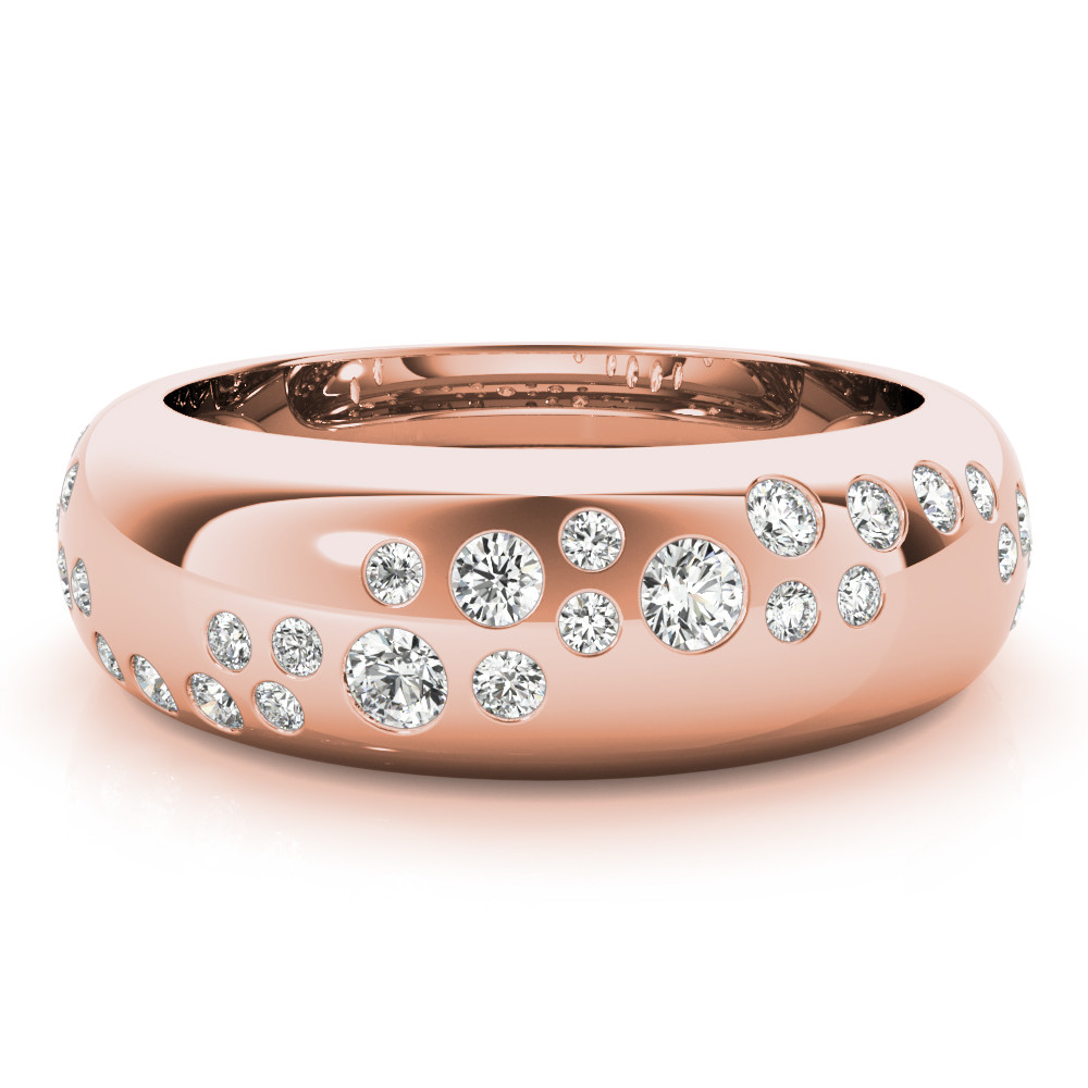 59438-Pink-2 Diamond Fashion Band, in Rose Gold - 85248
