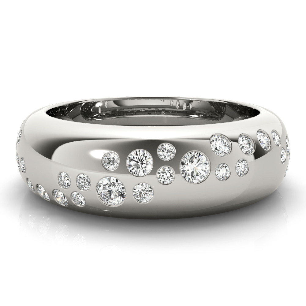 59438-White-2 Diamond Fashion Band, in Platinum - 85248