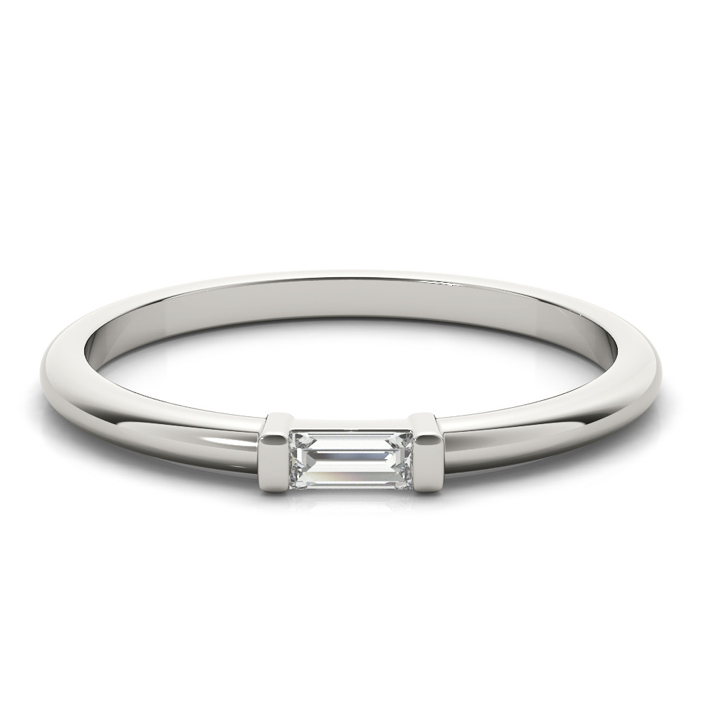 59519-White-2 Fashion Wedding Ring, Baguette Shape, in Platinum - 85268