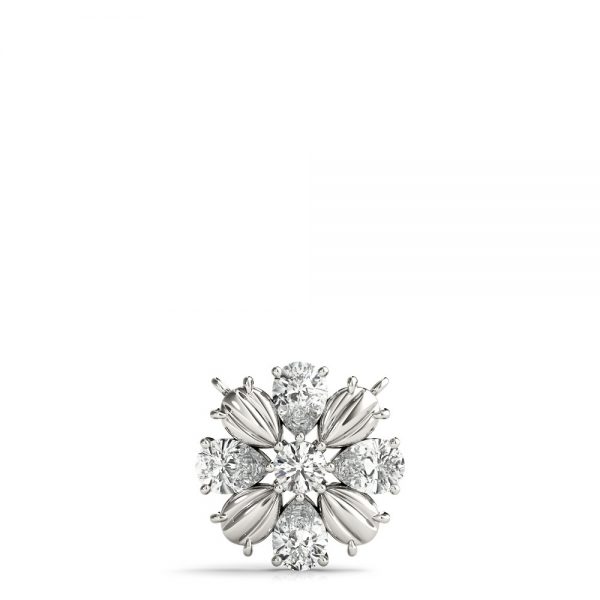 Diamond Flower Pendant, in Sterling Silver - 32620