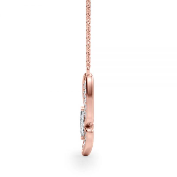 Butterfly Diamond Pendant, Marquise Shape, in Rose Gold - 32618