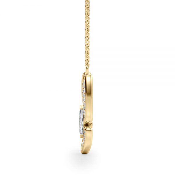 Butterfly Diamond Pendant, Marquise Shape, in Yellow Gold - 32618
