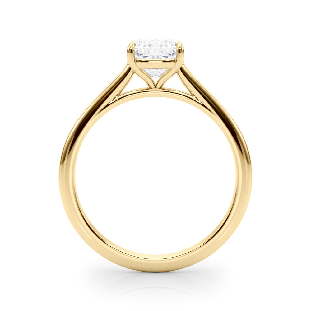 61009-Yellow-1 Solitaire Engagement Ring, Cushion Shape, in Yellow Gold - 85195