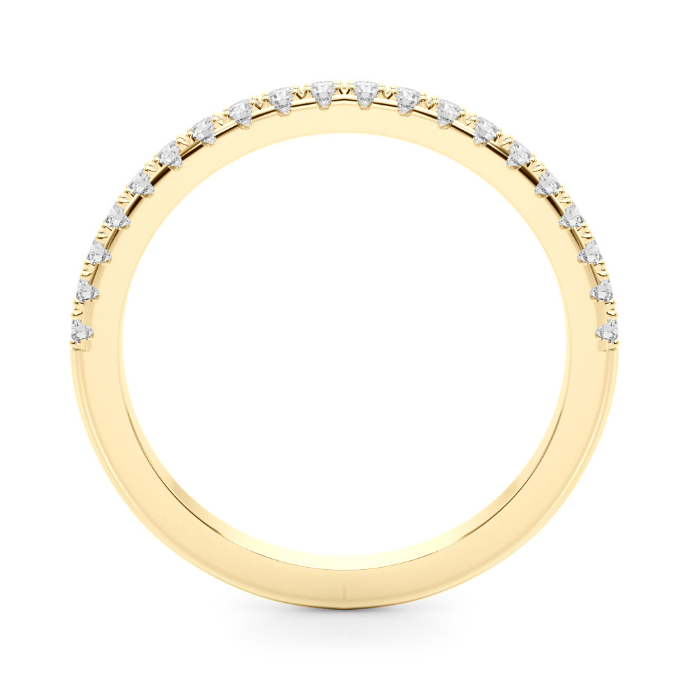 61400-Yellow-1 Diamond Wedding Ring, in Yellow Gold - 51187
