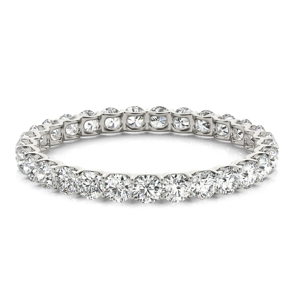 61414-White-2 Eternity Ring, in Platinum - 85191