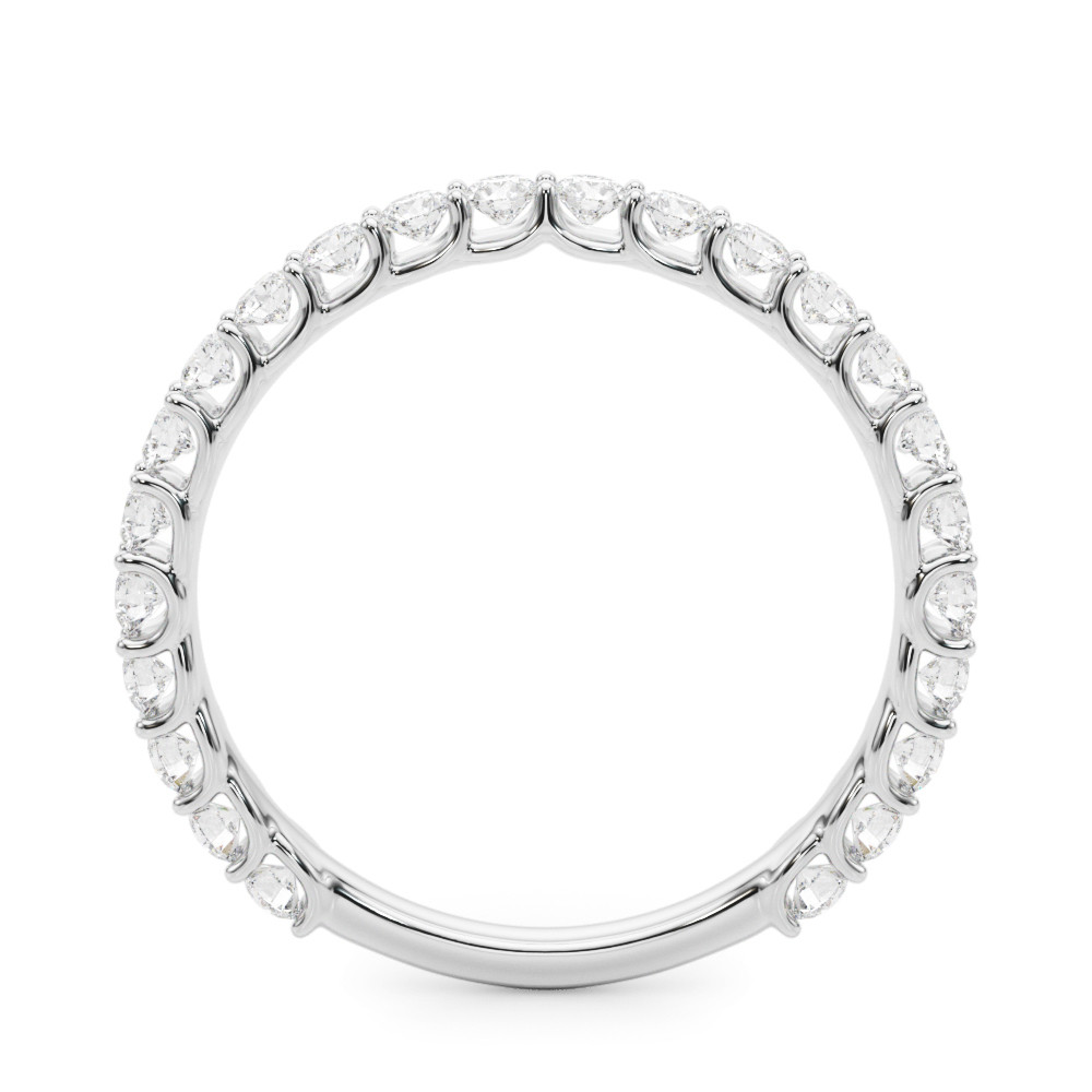 61841-White-1 Diamond Wedding Ring, in Sterling Silver - 51193