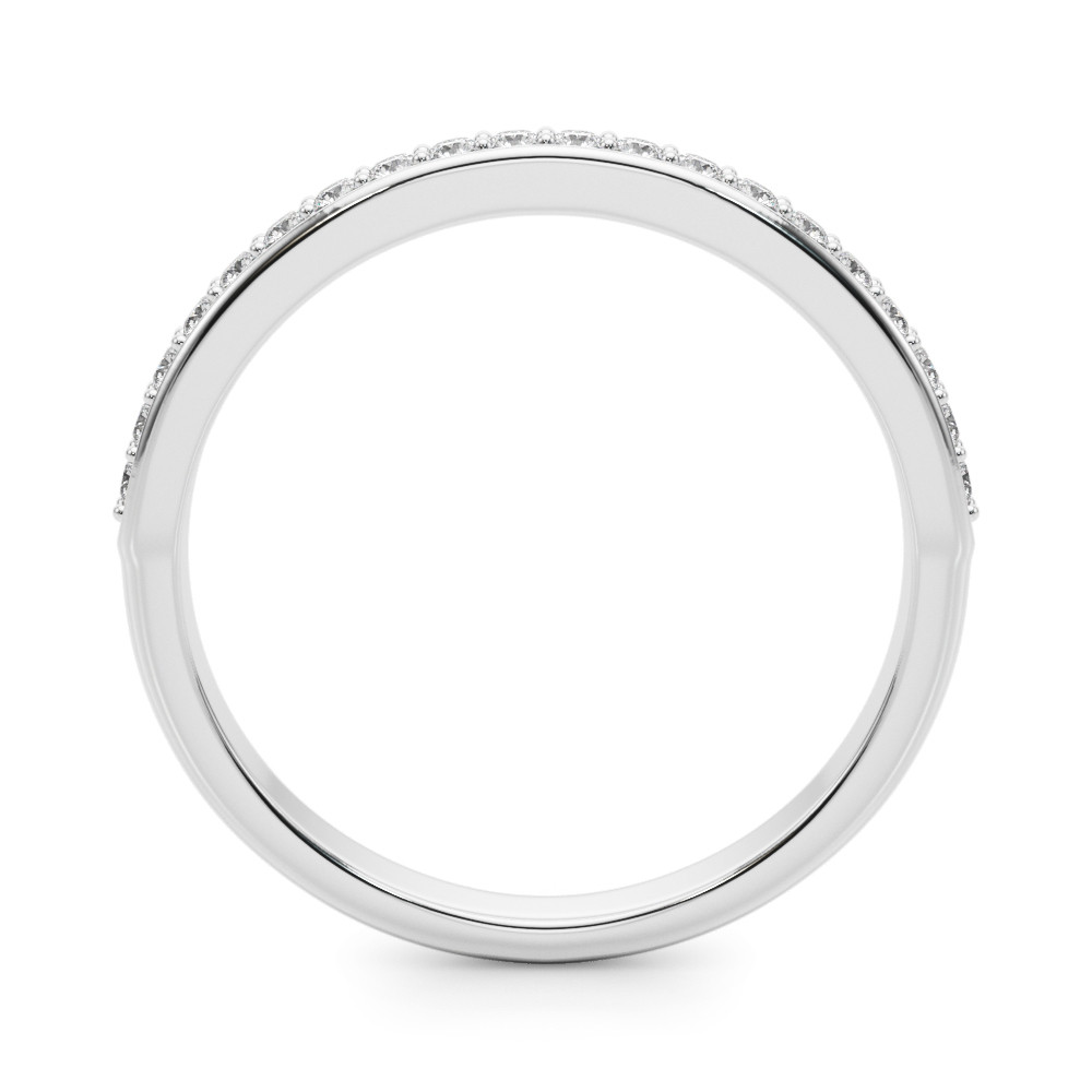 61860-White-1 Diamond Wedding Ring, in Sterling Silver - 51185