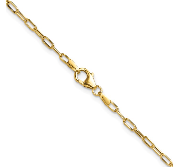 7275--3 Leslie's 14k 2.2mm Semi-Solid Beveled D/C Paperclip Chain