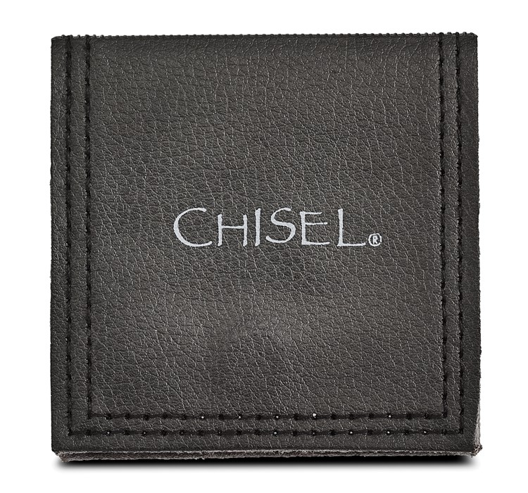 CHFOLDER Stainless Steel Antiqued and Polished with Crystal 10mm Band