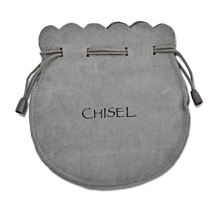 CHLGBELL Chisel Stainless Steel Polished Black IP-plated with CZ Bangle