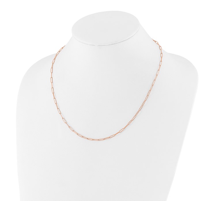 LF1608-20--4 Leslie's 14K Rose Gold Polished Fancy Link Necklace