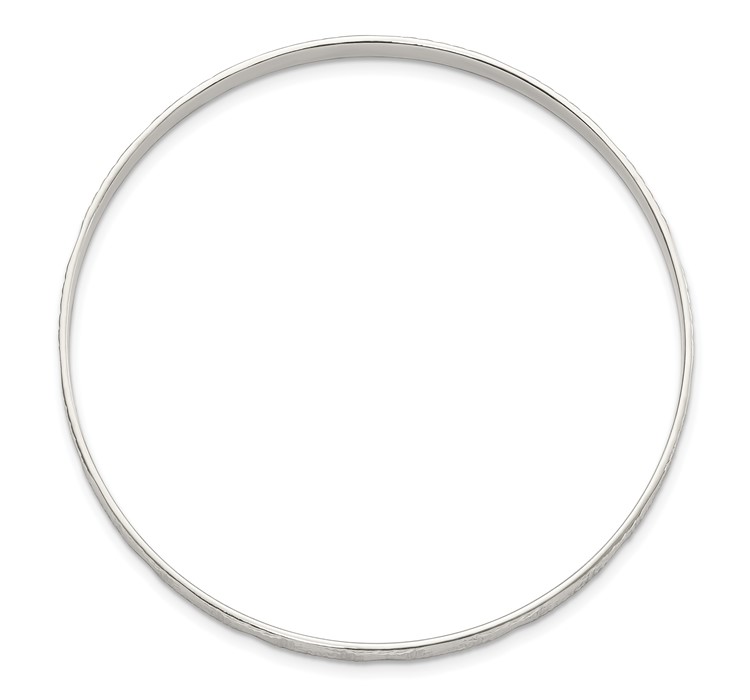 QB1084--2 Sterling Silver Diamond Cut Slip-on Bangle