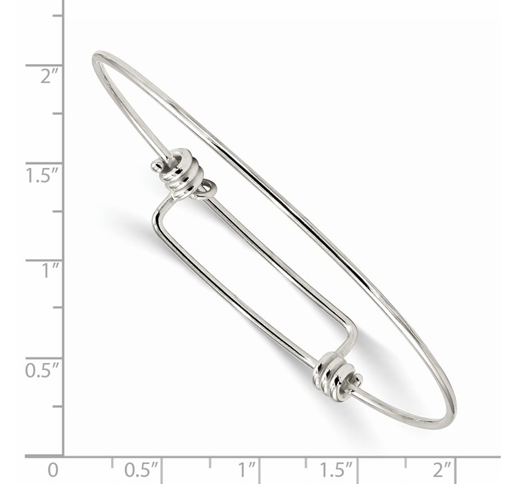 QB1111--8 Sterling Silver Polished Expandable Slip-On Bangle