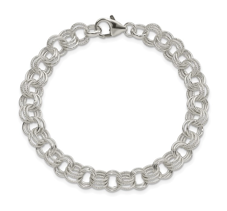 QG2223-7.5--4 Sterling Silver Bracelet
