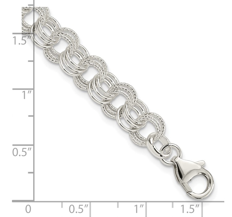 QG2223-7.5--8 Sterling Silver Bracelet