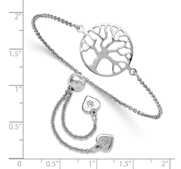 QLF953--8 Leslie's Sterling Silver Tree of Life Adjustable Bracelet