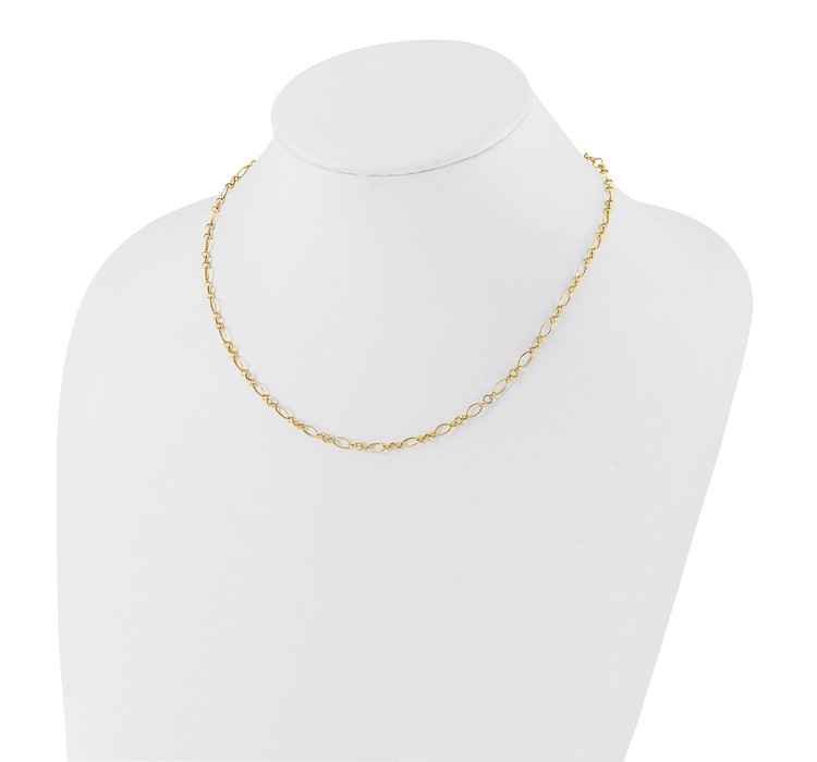 SF1839-18--4 14k Oval Link Necklace