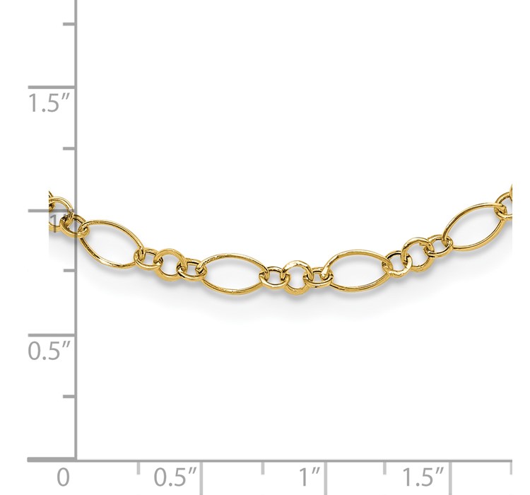 SF1839-18--8 14k Oval Link Necklace