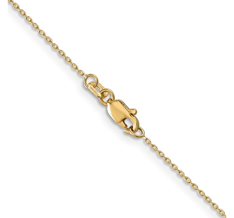 PEN41L--3 14K 18 inch .8mm Diamond-cut Cable with Lobster Clasp Chain
