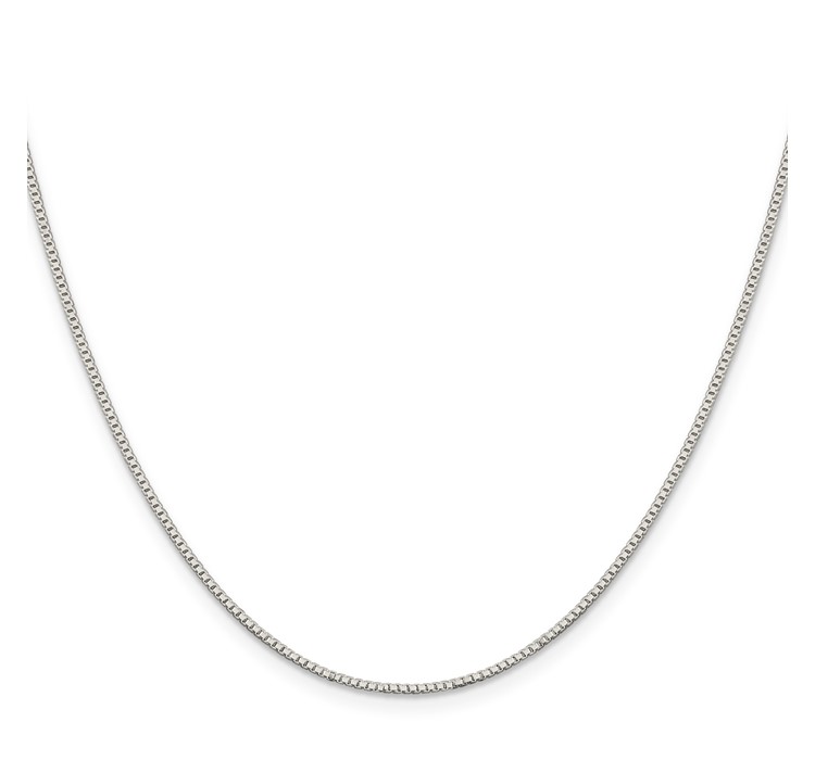 QBX022--2 Sterling Silver 1.1mm Box Chain