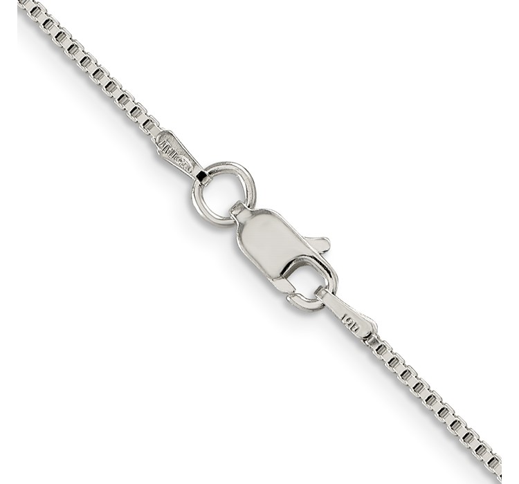QBX024--3 Sterling Silver 1.25mm Box Chain