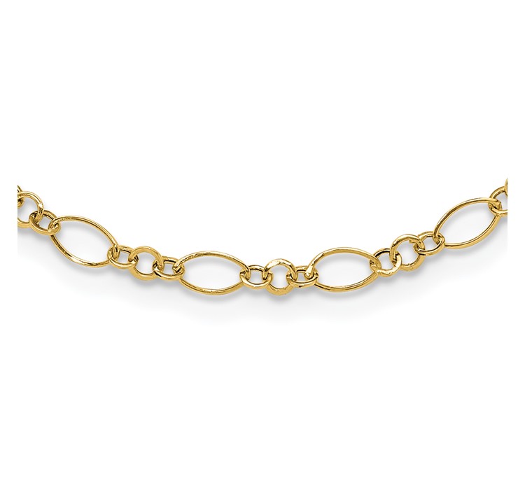 SF1839-18 14k Oval Link Necklace