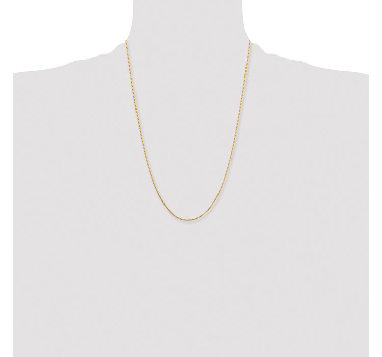 SRN662GP-24--4 Chisel Stainless Steel Polished Yellow IP-plated 1.5mm 24 inch Box Chain