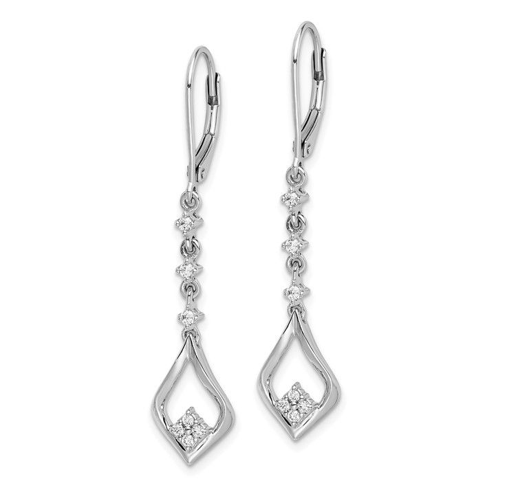 EM5573-020-WA--2 14K White Gold Lab Grown Diamond VS/SI GH, Leverback Earrings